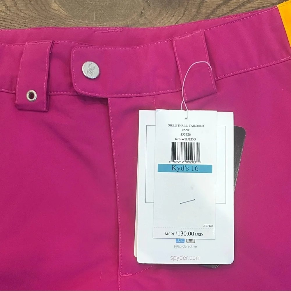 Spyder Girls Thrill Ski & Snowboard Pants | Size 16 | NWT - Picture 4 of 9